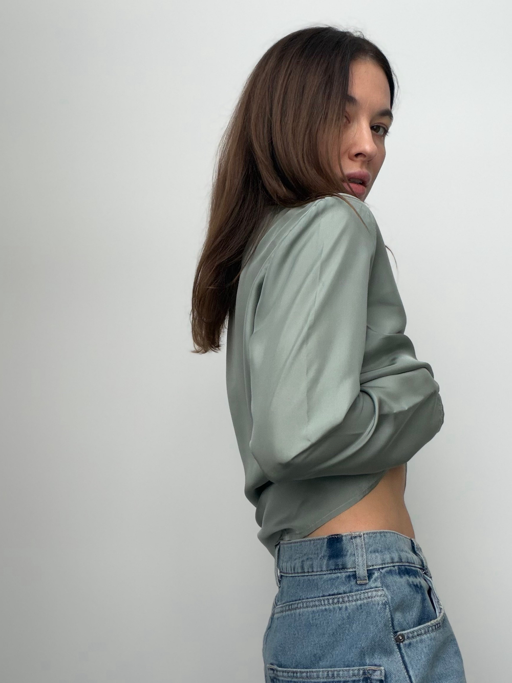 Футба шелковая шалфей