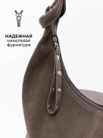 сумка большая через плечо шоппер натуральная замша