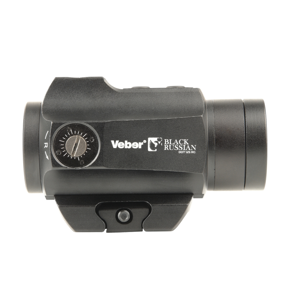 Прицел коллиматорный Veber Black Russian DOT 125 RG (закрытый, объектив 25мм, 4 МОА, метка точка красная/зеленая, вивер)