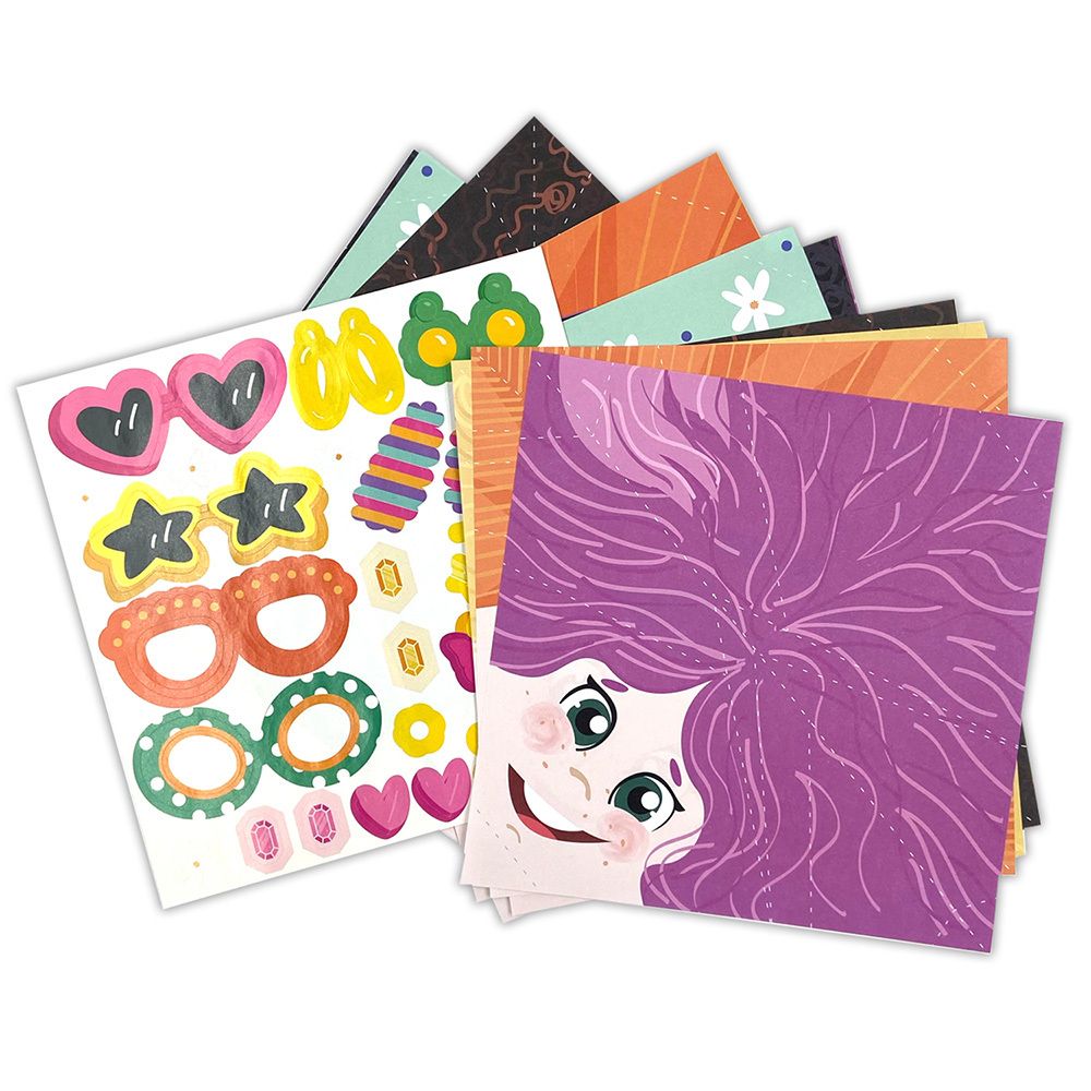 Моё первое оригами «Маленькие модницы с наклейками»