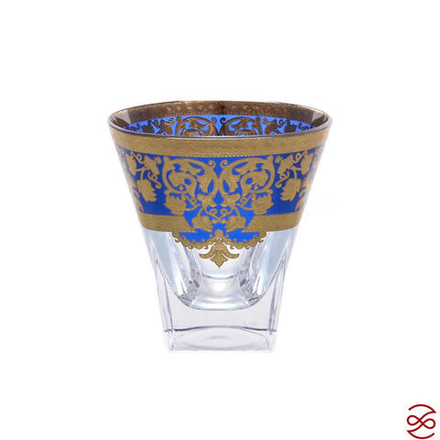 Набор стаканов для виски Astra Gold Natalia Golden Blue Decor 270мл(6 шт)
