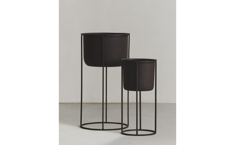 Zara Home Кашпо из металла, цвет чёрный, 45.5 см
