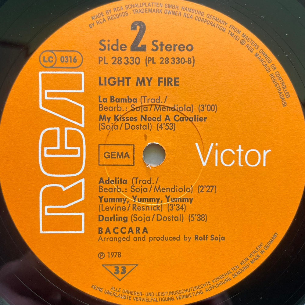 Baccara - Light My Fire (Германия 1978г.)
