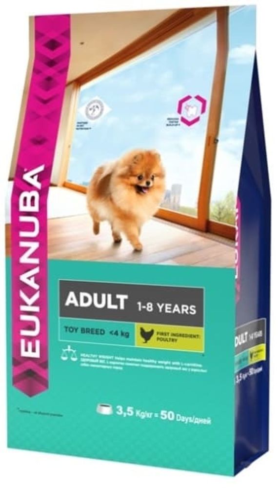 EUK Dog 3,5кг корм для взрослых собак миниатюрных пород