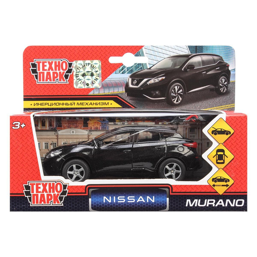 Модель ин. мет. "Nissan Murano" 12см. черный, открыв.двери, в коробка SB-17-75-NM-N(BL)-WB (Технопарк)