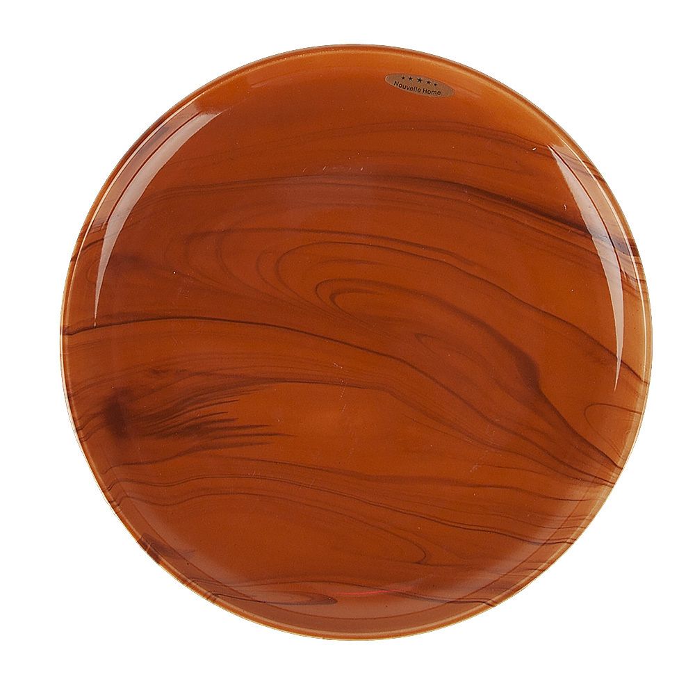 Тарелка "Wooden Grain" d= 21см (фарфор) (min6) (транспортная упаковка)