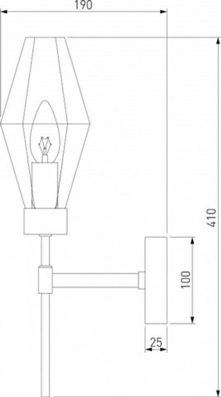 Бра Eurosvet Prism 60143/1 хром