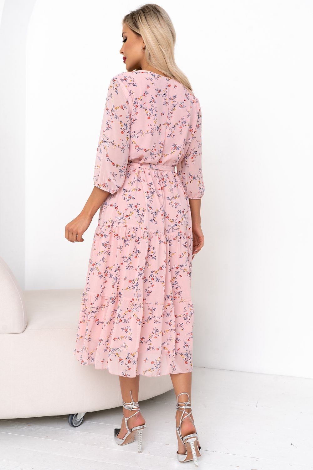 Платье Хелен (розовый/цветы) Р11-2075/6 Nikol (Акция)