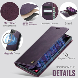 Чехол-кошелек CaseMe 2 in 1 MagSafe Samsung Galaxy S24 Ultra