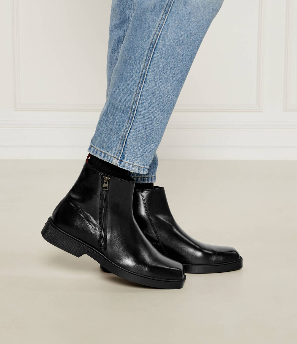 Кожаные высокие сапоги IKER HUGO - черный(50528795)