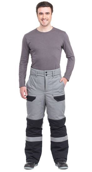 Брюки зимние "Виват" (серый/черный)