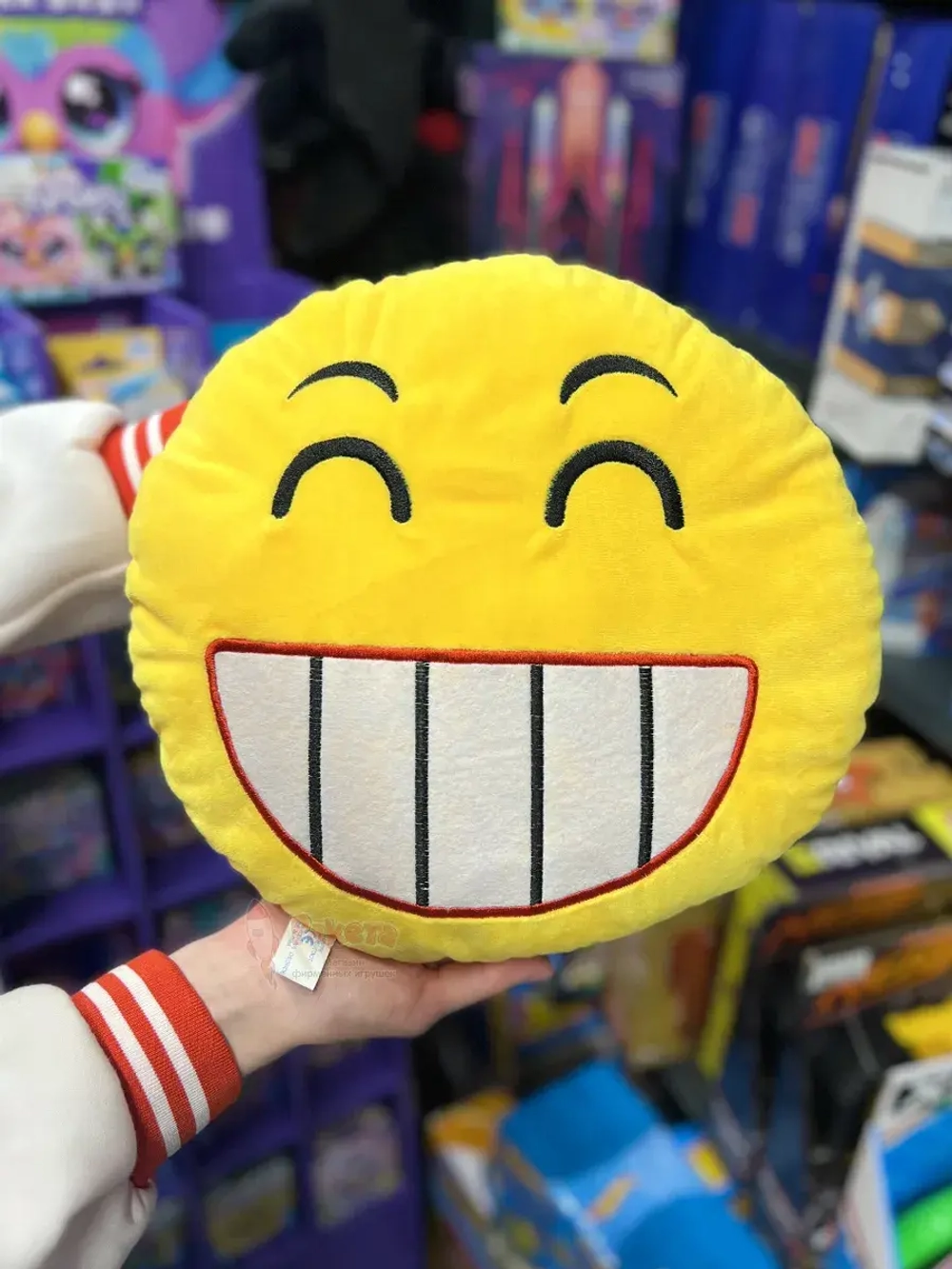 Мягкая игрушка Смайл Подушка смайлик круглая