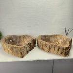 Раковина из окаменелого дерева ПАРА! OD-62096 55*55*15 2шт
