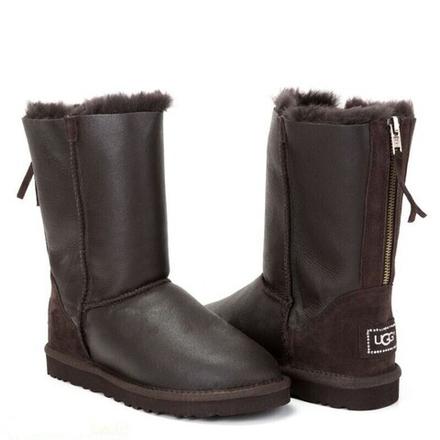 Угги Tall Zip Metallic Chocolate