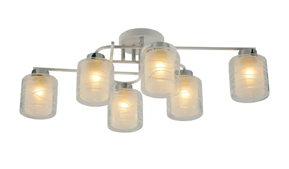 07378/6 WHITE+CHROME (1) Люстра (RL)