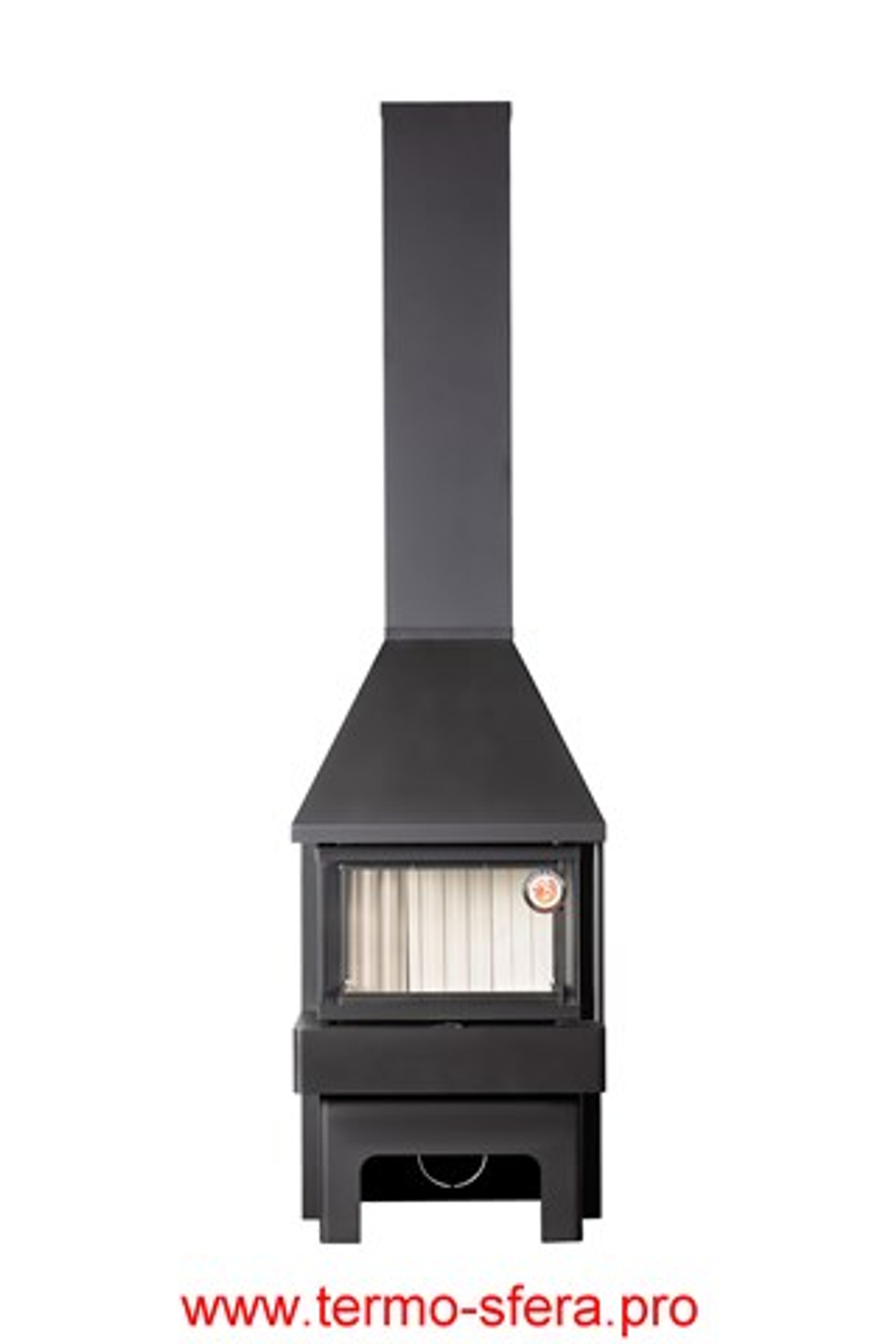 Камин ПАНОРАМА ТРИ СТЕКЛА черный