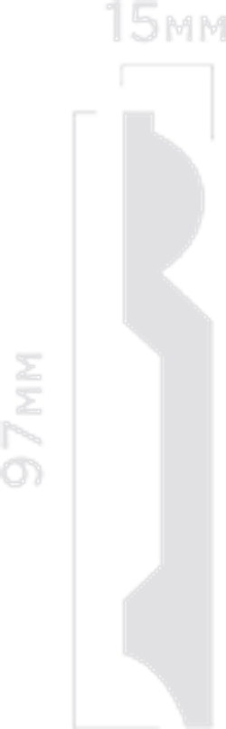 Плинтус HiWood, 97x15 мм