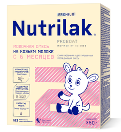 Nutrilak 2 Premium на козьем молоке смесь мол. сухая адапт. последующ. 350