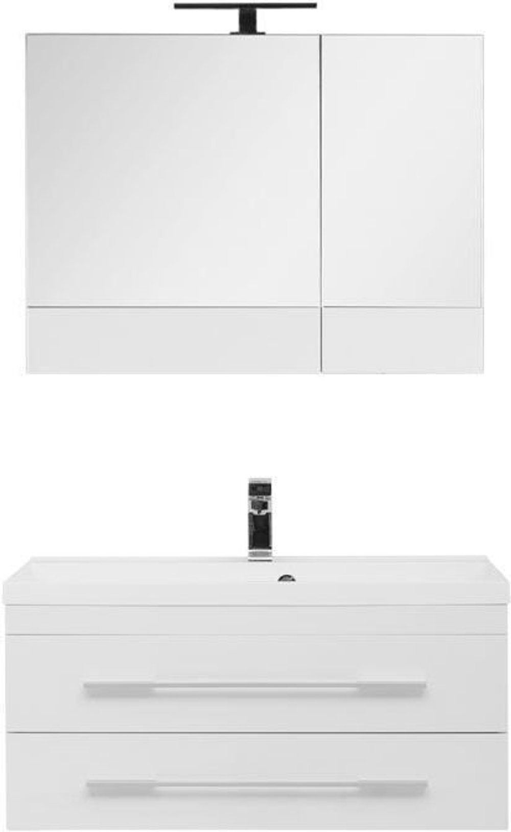 Комплект мебели для ванной Aquanet Нота 90 белый (камерино)
