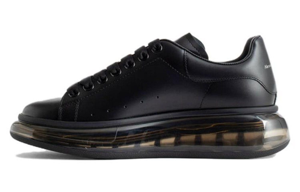 Alexander McQueen Alexander McQueen Cowhide Transparent Sole Fashion Sneakers Men's Black