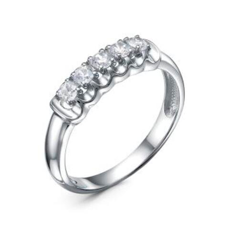 Кольцо из серебра с фианитами