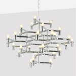 Pendant design lamp  Crown Major by Nemo (Silver,  30 lampshades)