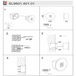 Уличная подсветка для стен и ступеней ST-Luce SL9501.401.01