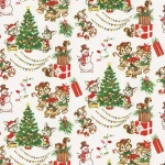 Бумага упаковочная 50х70 см «Новогодний хоровод» (1 лист)