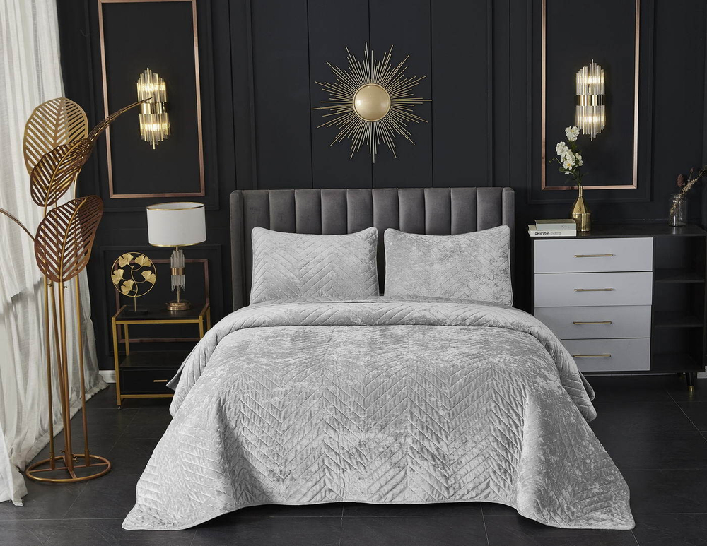 Покрывало 240x260 Sofi De MarkO Фернанд светло-серое