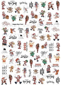 Слайдер-дизайн Crazy Shine Nails: Новогодние персонажи