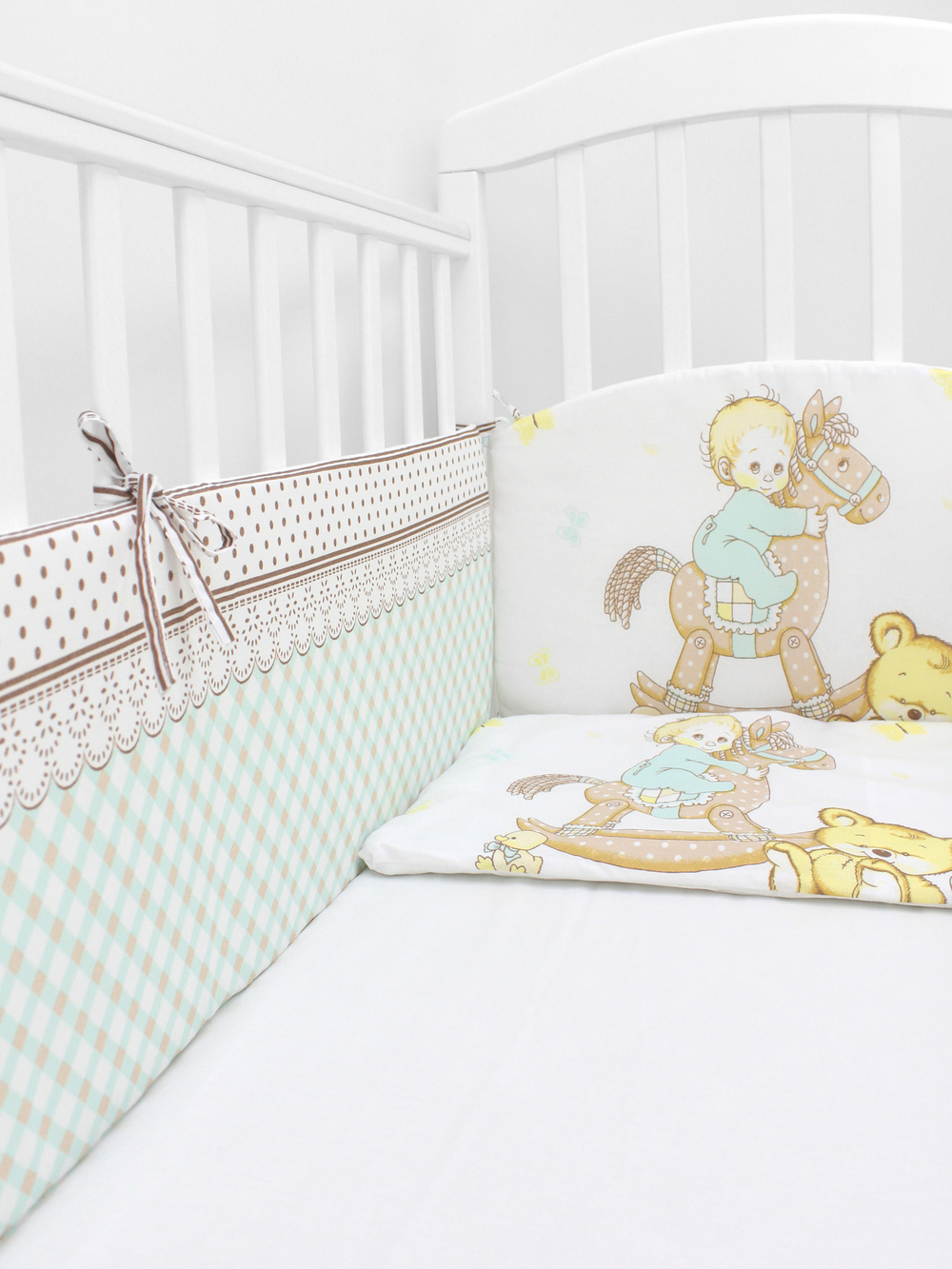 603 Комплект "Лошадка" (6 предметов) 603/2 мята, бязь