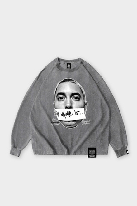 Лонгслив SHMOT "EMINEM" GARMENT DYE Серый