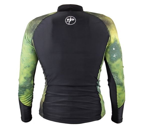 Гидрофутболка-рашгард FanDiver Galaxy мужская зеленый/черный