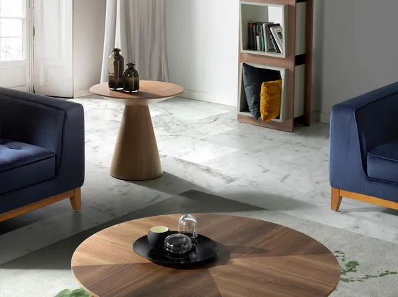 Журнальный столик Angel Cerda ET652, Ø60х55 см, орех