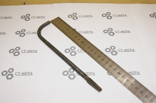 Метчик гаечный М10х1 с изогнутым хвостовиком L=180