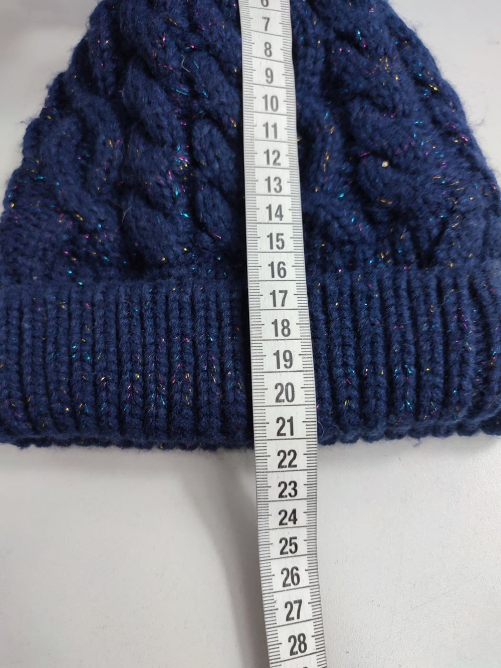 Шапка синяя с люрексом