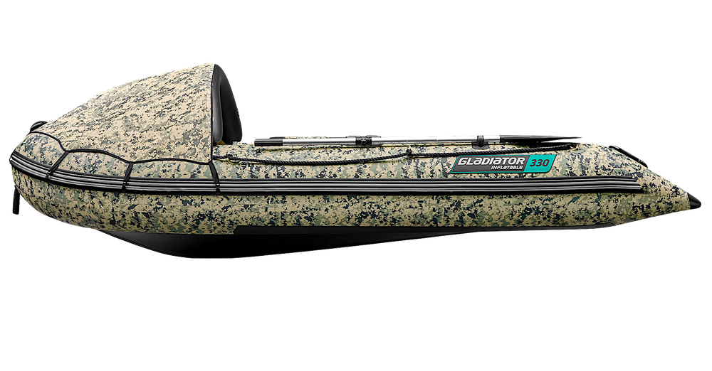 Лодка ПВХ Gladiator Active C370AL Camo с алюминиевым полом