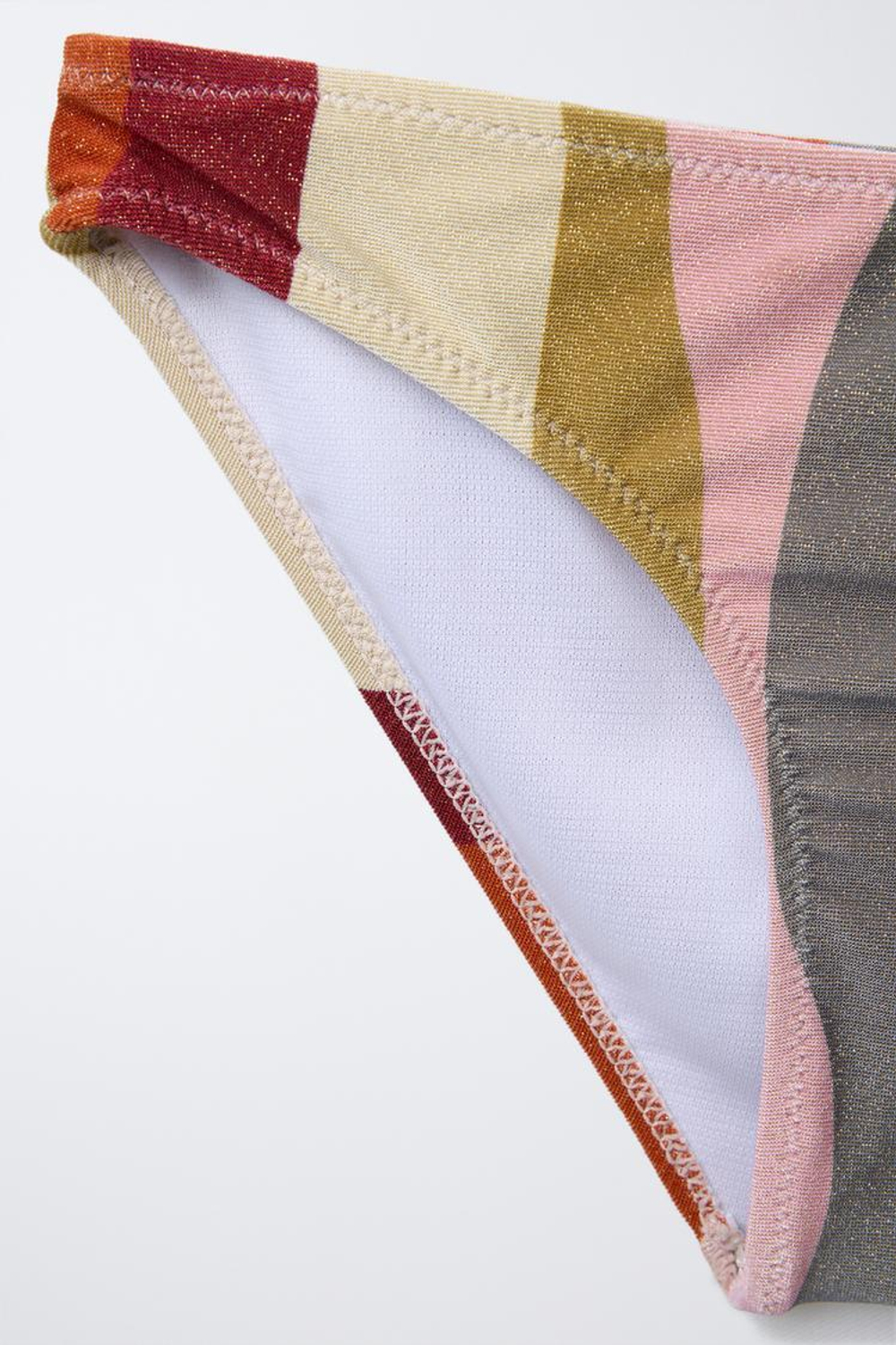 ZARA КОМПЛЕКТ БИКИНИ С ВОЛНИСТОЙ КРОМКОЙ, РАЗНОЦВЕТНЫЙ