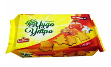Печенье "Чудо-Утро" с мёдом 150г. Спартак