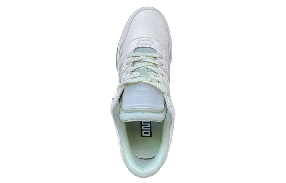 WO Stylish Skateboarding Shoes Unisex Low top Light Green/Light Blue/Light Gray
