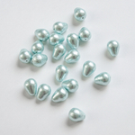 Хлопковый жемчуг, оттенок "Aqua", капля 16*20мм, сквозное отверстие