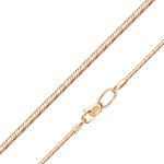 Цепь из красного золота с алмазной гранью (плетение «Снейк»)