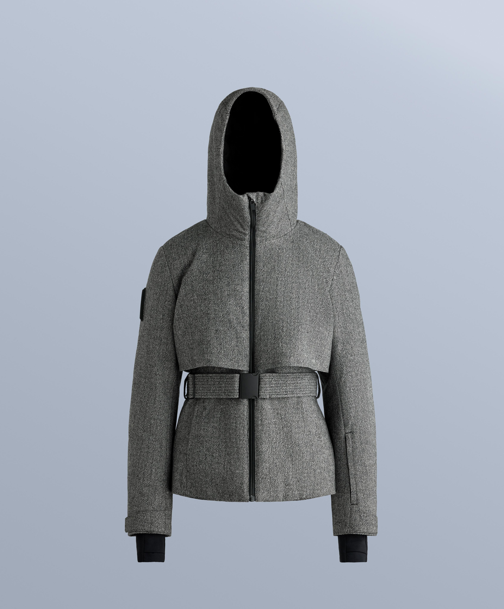 Oysho Водостойкая куртка FELLEX® Wool Blend SKI, антрацитово-серый