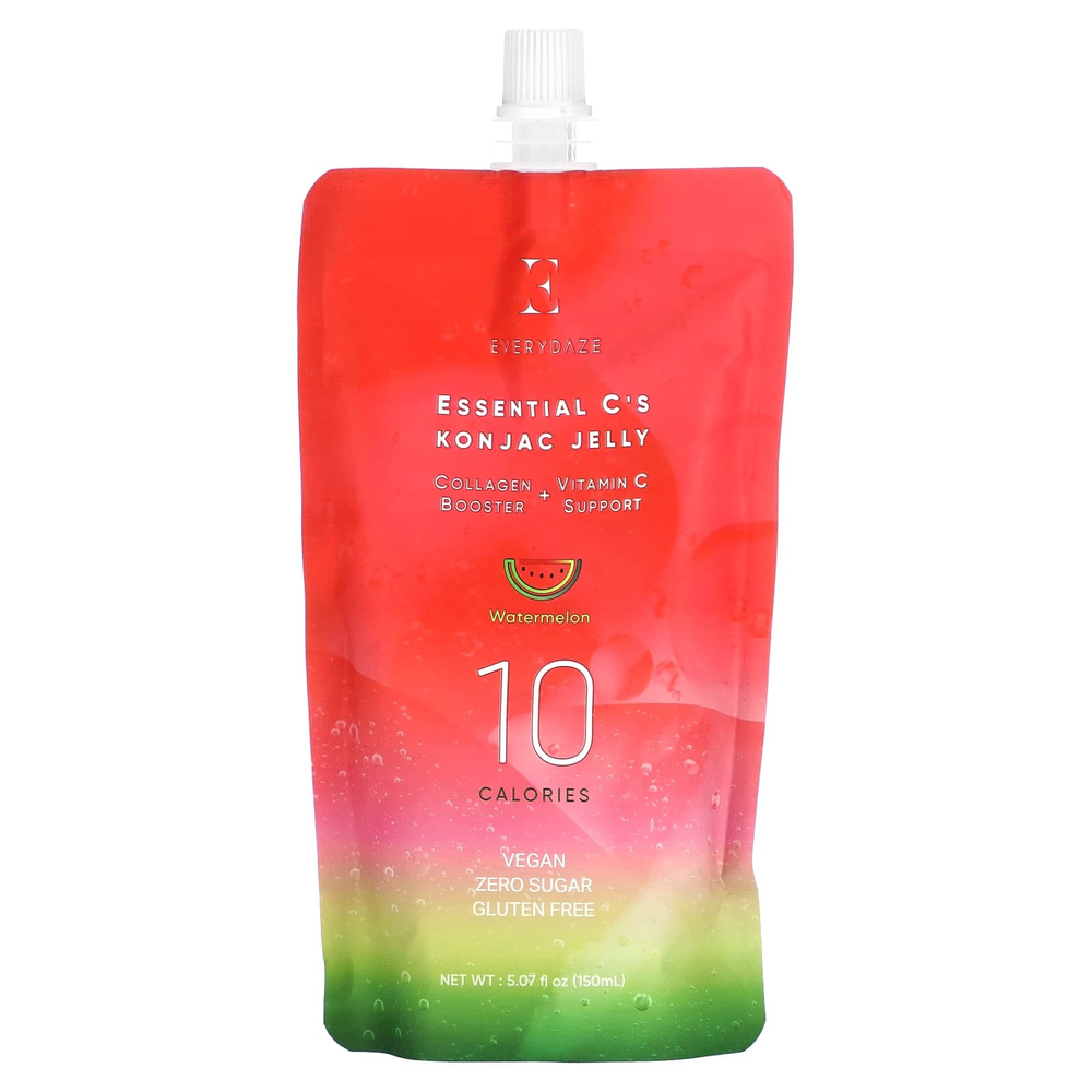 Everydaze, Essential C's Konjac Jelly, арбуз, 150 мл (5,07 жидк. унц.)