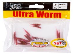 Слаги съедобные искусственные Lucky John ULTRAWORM 1 in (25 мм), цвет S14, 20шт.