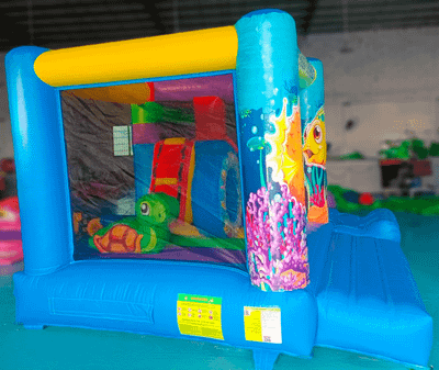 Коммерческий надувной батут «Подводный мир » 4*3,5*2,5 м