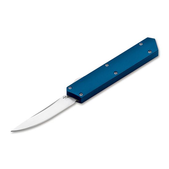 Складной нож Автоматический Boker 06EX550 Kwaiken OTF Blue c клинком из стали D2, рукоять алюминий