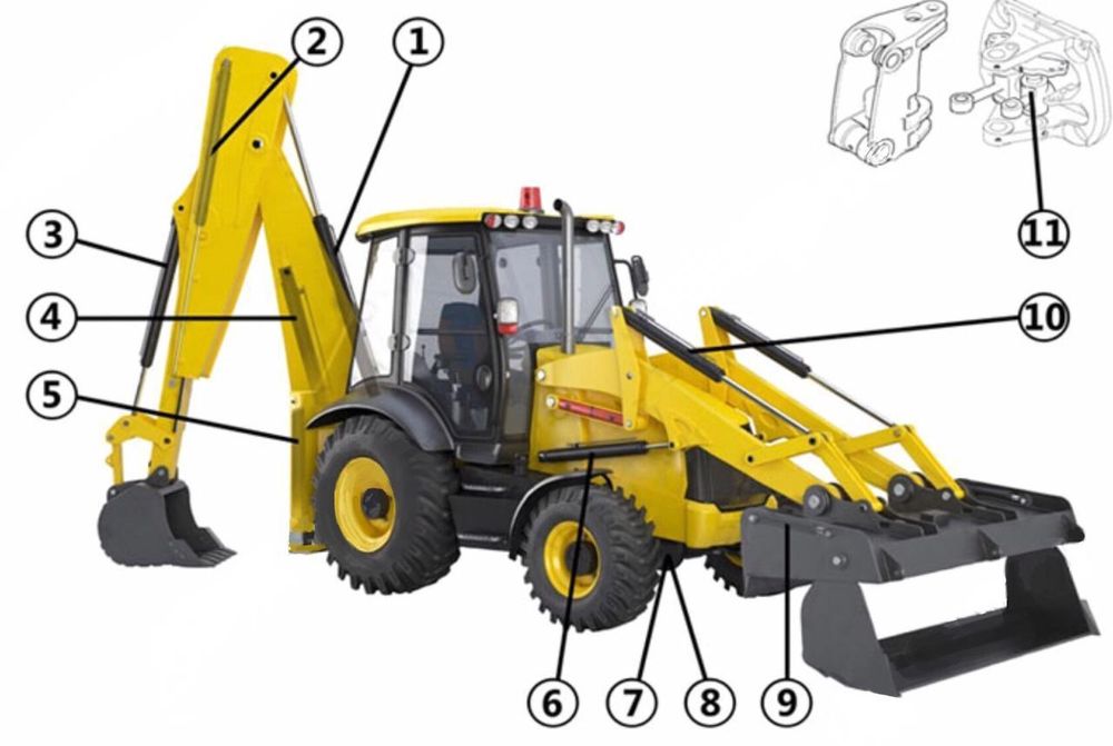 Ремкомплекты гидроцилиндры штоки JCB 3CX 4CX