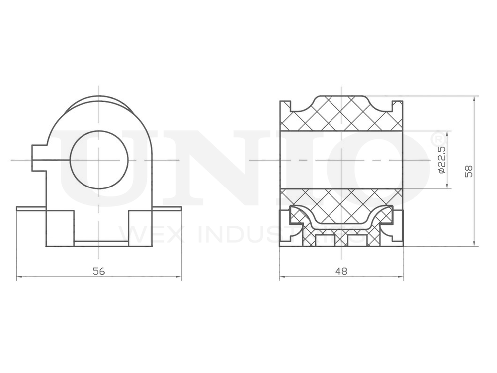 Втулка переднего стабилизатора UNIO RMP-10112