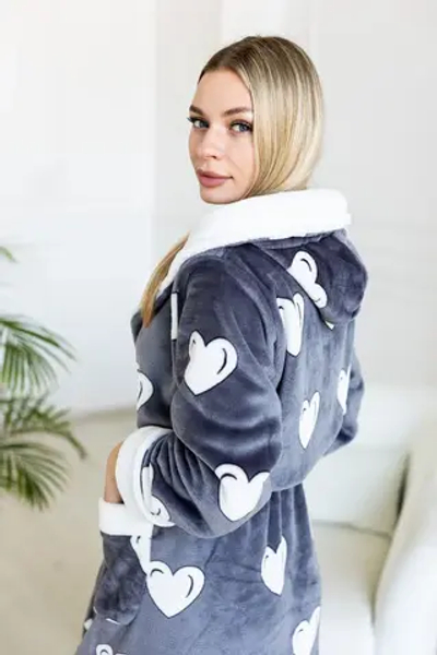 Халат махровый домашний теплый